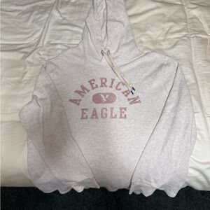 American Eagle Cream Knit Hoodie